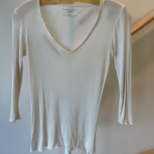 Majestic Filatures V Neck Silk Deluxe T Shirt sz 2